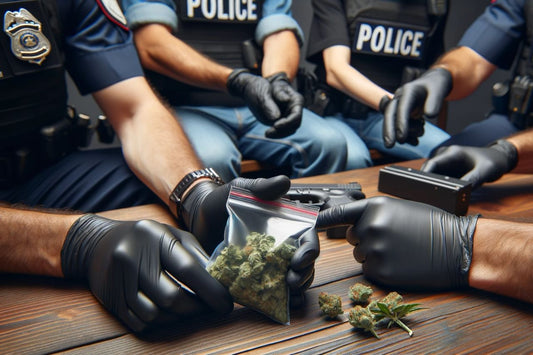 De politie nam een zak cannabis in beslag