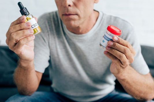 Man met medische cannabis