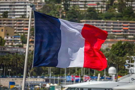 Vlag van Frankrijk in het midden