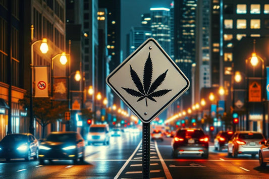 Cannabisbord midden op straat