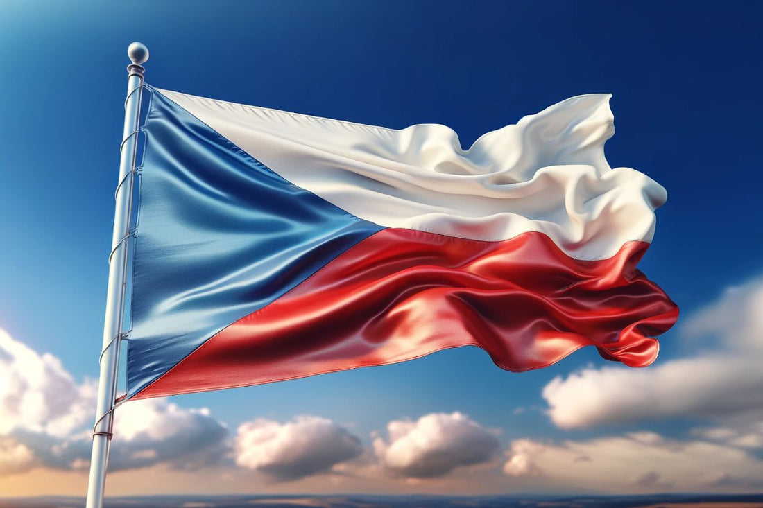 Zwaaiende vlag van Tsjechië