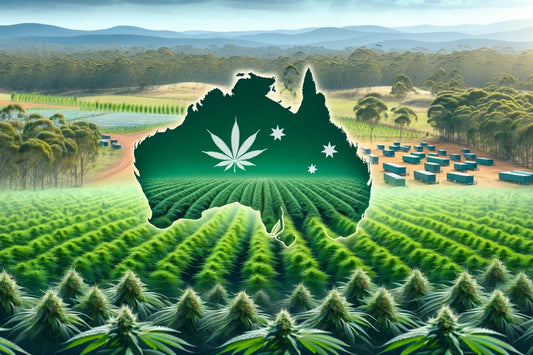 Kaart van Australië in Cannabis Farm