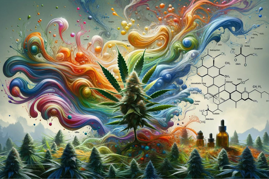 Artistieke wervelingen met cannabis.