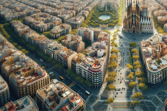 Luchtfoto van Barcelona Spanje