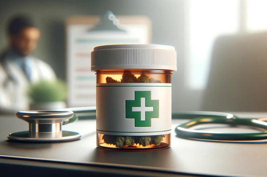 een container vol medicinale cannabis