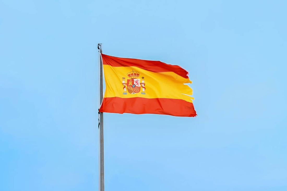 Vlag van Spanje wappert