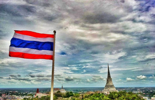 Zwaaiende vlag van Thailand