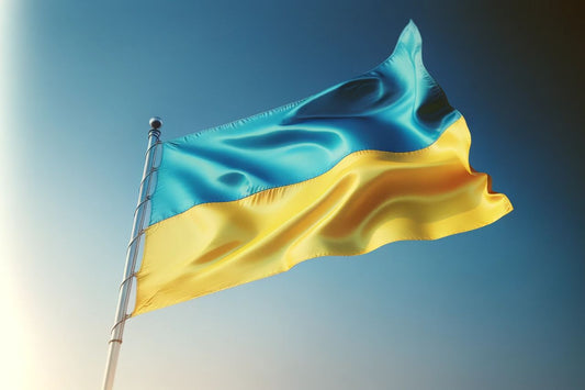 Zwaaiende vlag van Oekraïne