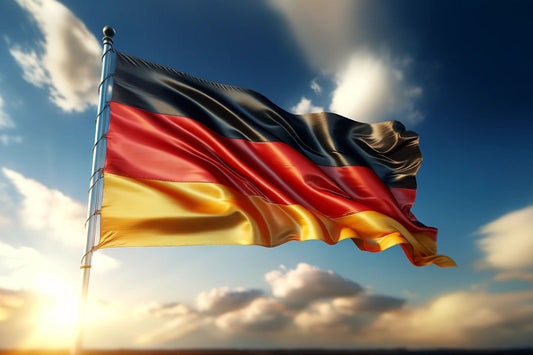 Zwaaiende vlag van Duitsland